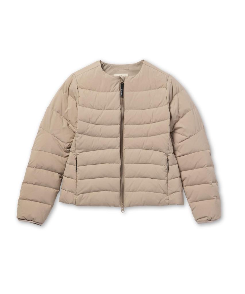 Snow Peak Middler Down Collarless Jacket Down Jacket Light Brown 3 W's Women's