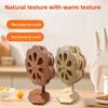 Decorative Windmill Shape Bamboos Trivet with Stand Heatproof Pot Pan Pad For Dining Table Kitchen Essential