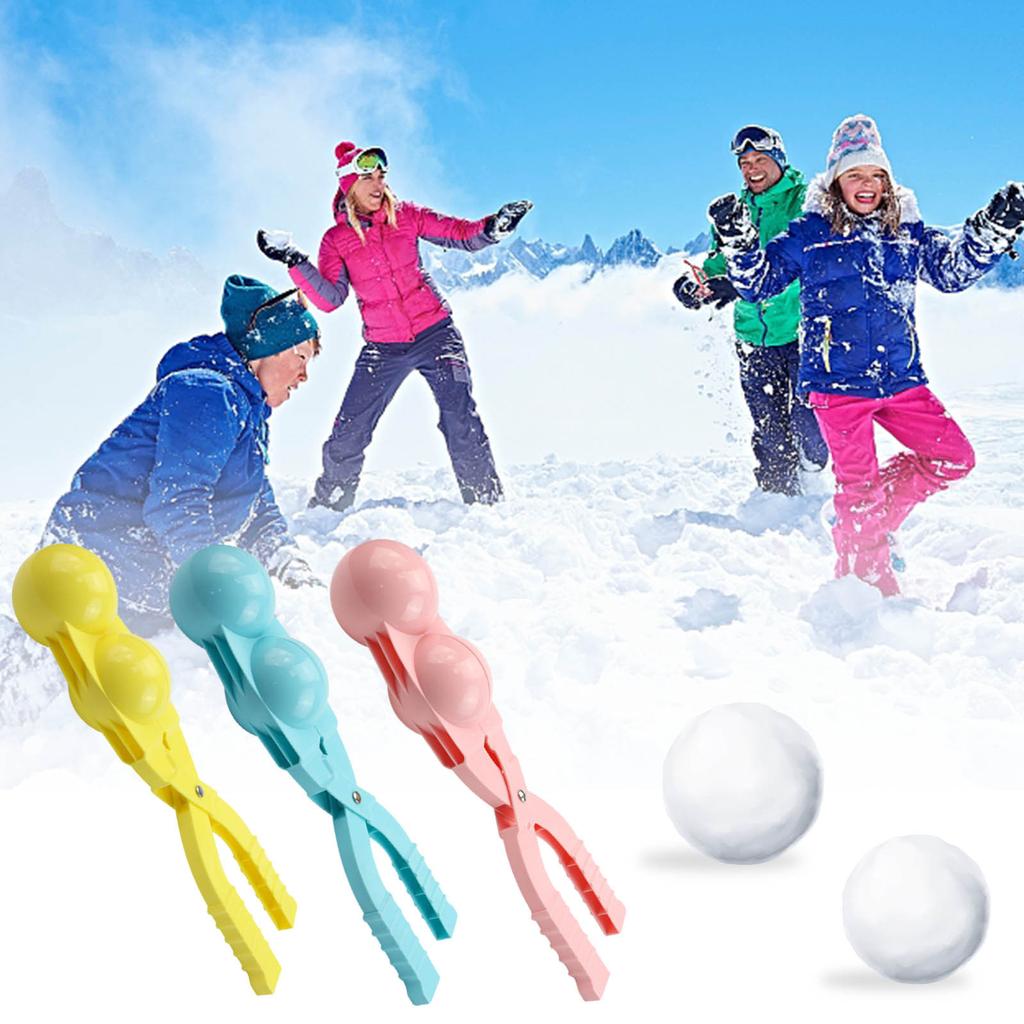 Children Play Snow Work Large Double Ball Snowball Clip Ski Pliers Spoon Clip Snow Device Sand Ball Clip Beach Toys