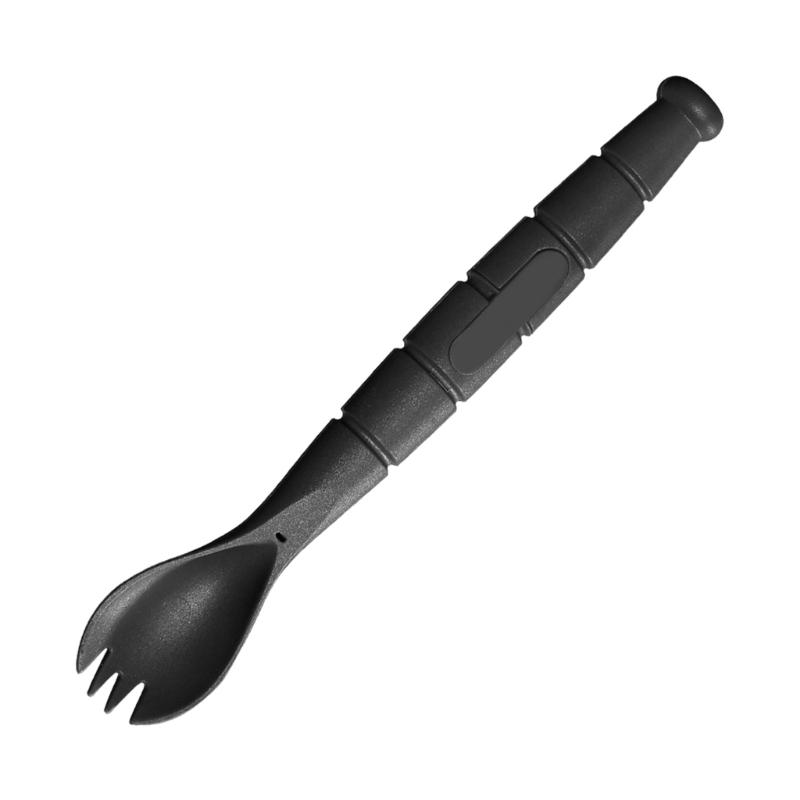 3-i-1 Utomhus Campingbestickset Kompakta Korrosionsbeständigt Stål Gaffel Sked Kombinationer för Ryggsäcksvandring Vandring och Picknicks