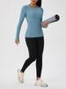 European & American Autumn/Winter Long Sleeve Yoga Top - High Elastic, Quick-Dry, Bare Feel, Round Neck Fitness T-Shirt