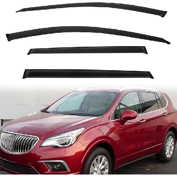 In-Channel Rain Guards Compatible With 2001-2005 Sport Trac 1997-2001 Mercury Mountaineer 1991-2001 Explorer Side Window Visor Wind Deflector Vent
