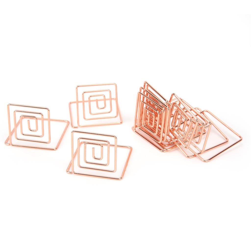 10Pcs Business Card Holder Mini Cute Metal Desktop Message Display Stand for Table Number Photo