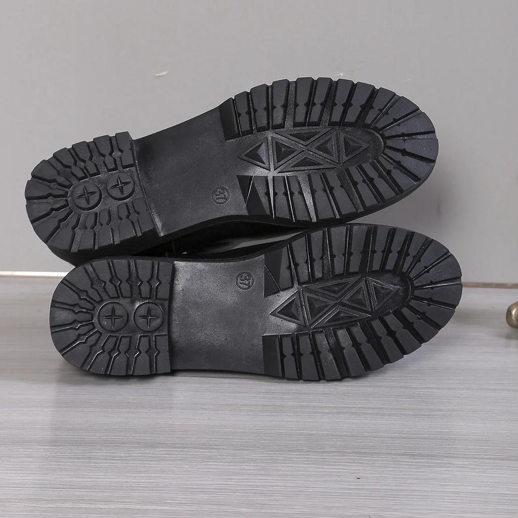 Fashion Women's Casual Chelsea Ankle Boots Round Toe Black PU Leather Short Boots Woman Comfort Low Heels Slip On Botas De Mujer 2024