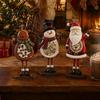 Holiday Themed Home Decor Sets Christmas Table Decoration, Wooden Snowman Santa Claus Reindeer Sign, Standing Tabletop Signs Xmas Centerpiece