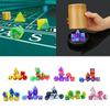 7 Pieces Multi-Sided Acrylic Dices Set Polyhedral Dices Double Color Table Game Dices Easy to Read Number Durable