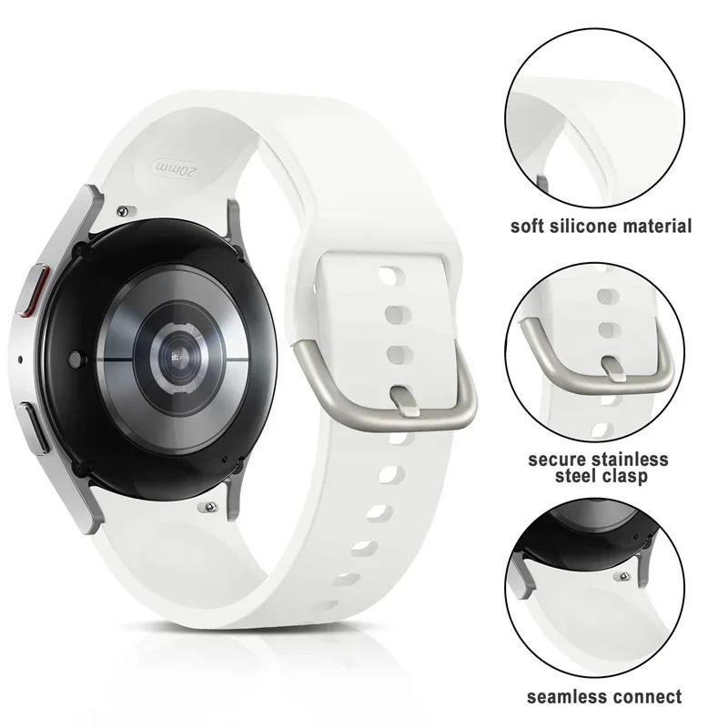 Lot de 2 Verre Trempé+Coque+Bracelet Pour Samsung Galaxy Watch 7 6 5 4 40mm 44mm Housse Protectrice d'Écran en PC Bracelet Galaxy Watch 6 7 5