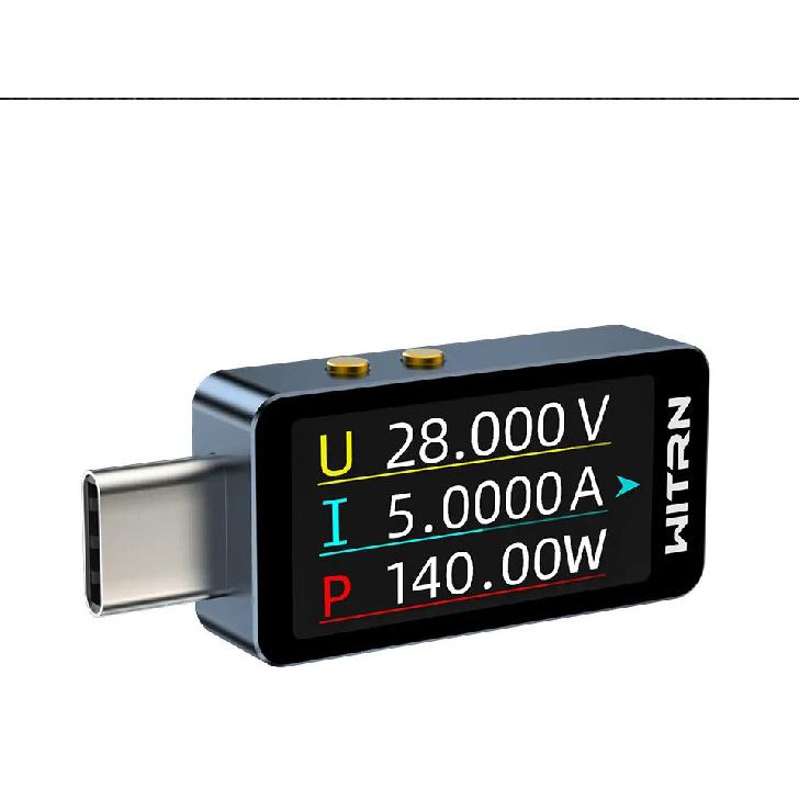 4-28V USB Type-C Power Meter Tester Fast Charge Tester PD3.1 Voltmeter & Ammeter Current Tester PD monitoring for Laptops Phones