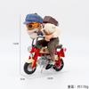 Set of 2 Dragon Ball figures featuring Son Goku and Kame-Sennin on a motorcycle, 13cm, no box. A great gift for kids, anime, car decorations, souvenir