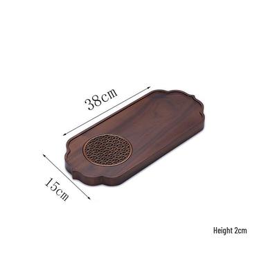 OLOEY Black Walnut Solid Wood Dry Steeping Tea Tray