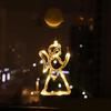 LED Reindeer Santa Suction Cup Lights for Living Room, Shop Window, or Christmas Tree - Creative Colored Decorations