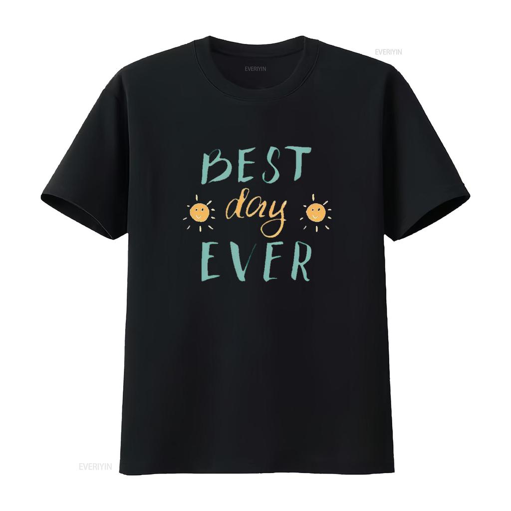 BEST DAY EVER Vintage T Shirt White 2X Large vintage Washed homme Stretched streetwear Breathable graphic Slightly Comfortable