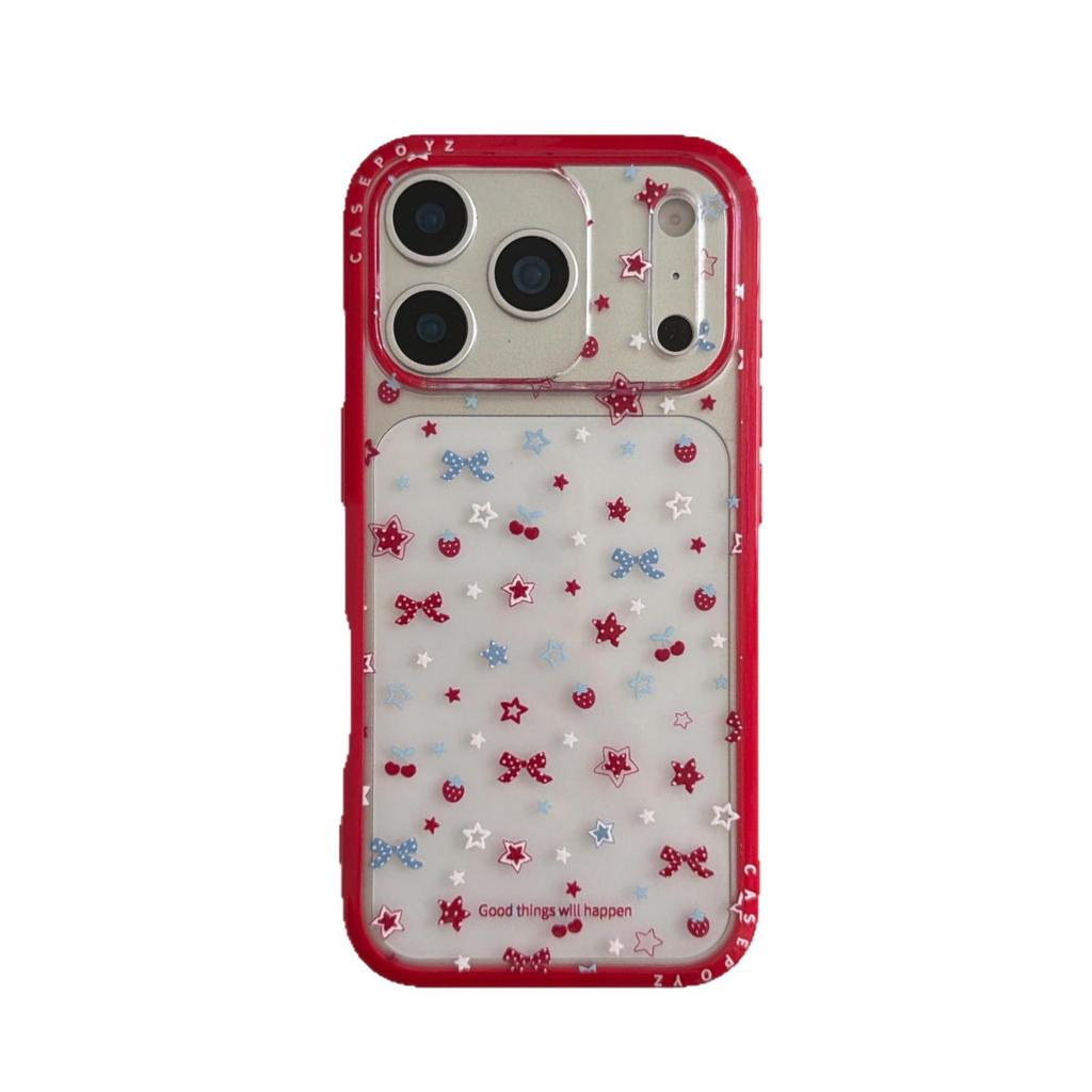 Custom Polka Dot Cherry Bow iPhone Case for 16 Pro Max/15/14 – New for Women