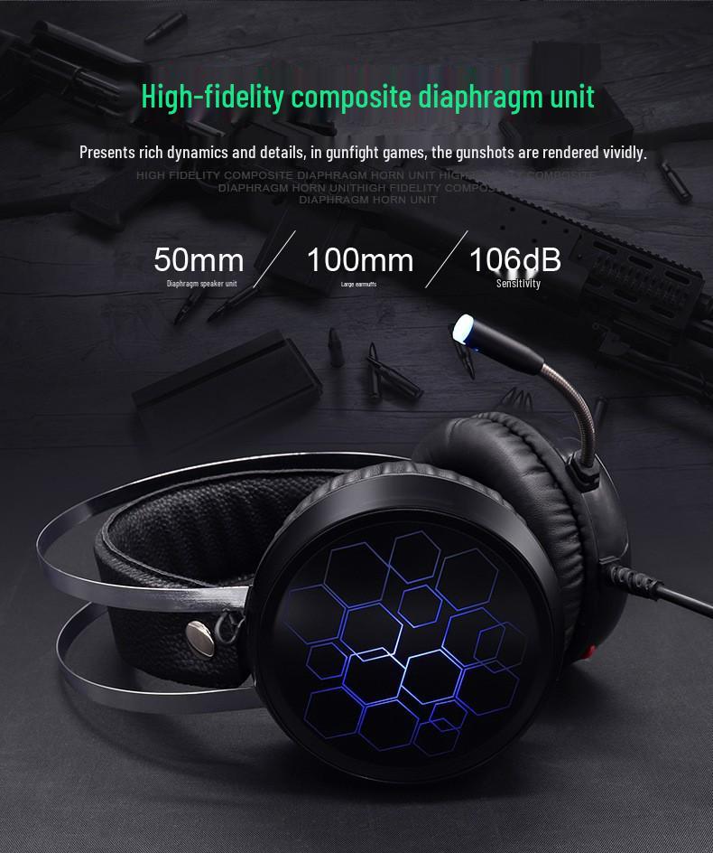 Tuning Master X1 Wired 7.1 Gaming Headset with RGB Lighting