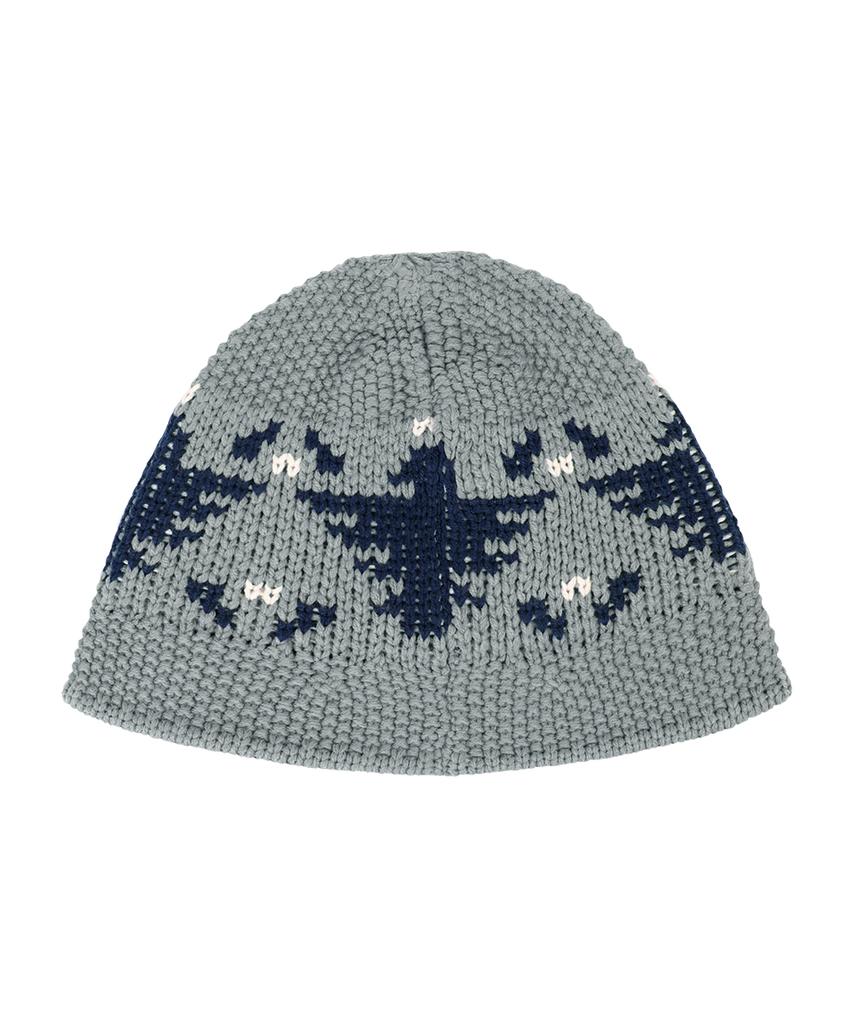 MAHAGRID Eagle Knit Bucket Hat Gray(Mg2Efmab34A)
