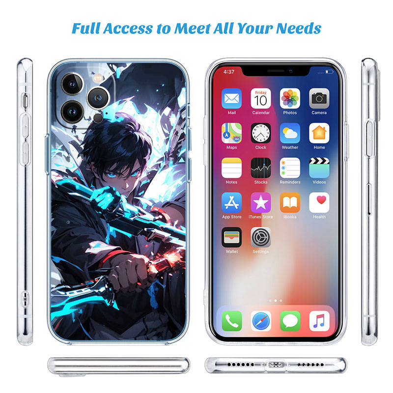 JO51 Solo Leveling Handyhülle für Motorola E22S E7 G6 G7 G8 G9 Plus Power Play G10 G20 G04 E30 E40 E22 E20 E13 G22 G23 G Stylus Play