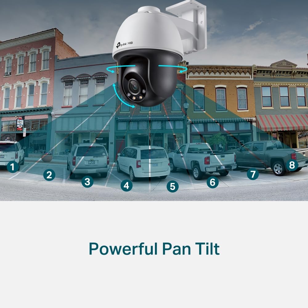 ONVIF VIGI 4MP Outdoor Full Color Network Camera Security Camera VIGI C540 TP-Link Pan-Tilt (4mm)