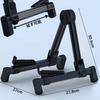 Folding Guitar Aluminum Compact for and Black Stand, Anti-Tip, Adjustable, High-Strength Alloy, Lightweight, (Suitable Guitars, Basses, Ukuleles,