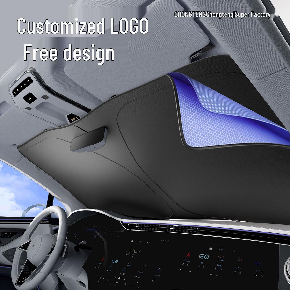 Custom Logo Thickened Heat Insulation Sunshade for Car Windshield