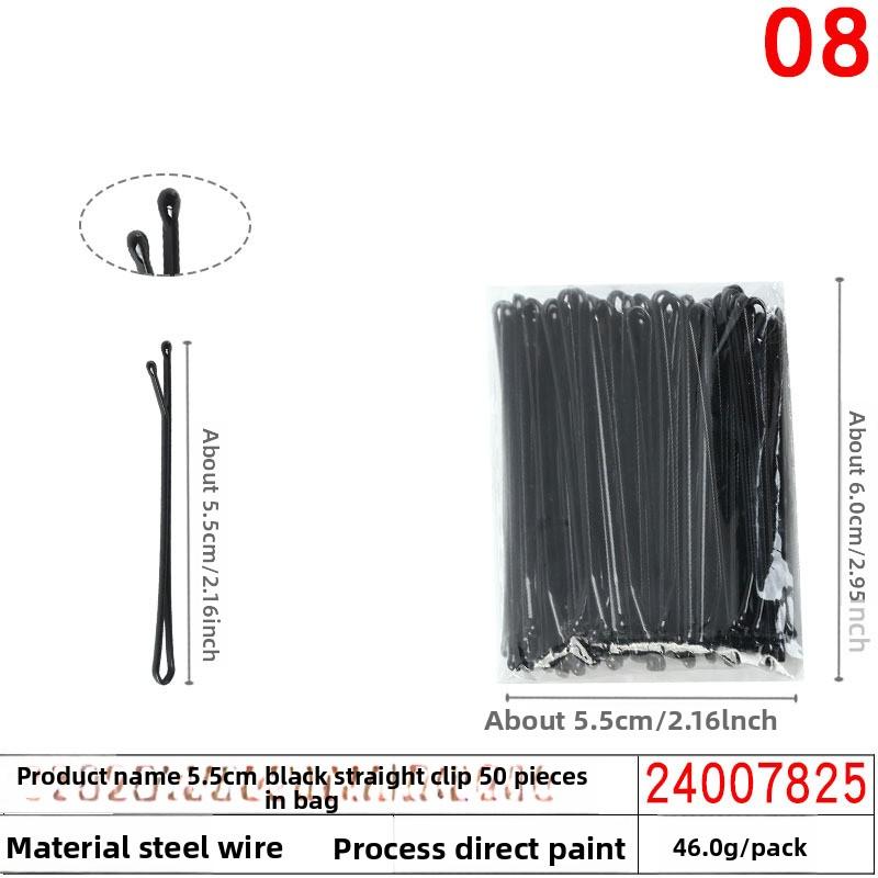 Black Steel Clip Box Contains A Straight Clip for The Bride's Updo Hairstyle Bangs Clip Wavy Hair Clip and Hair Accessory