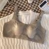 Large Size Women Ultra Thin One Cup Cool Feeling Ultra Thin No Trace Breathable Large Breast and Small Bra