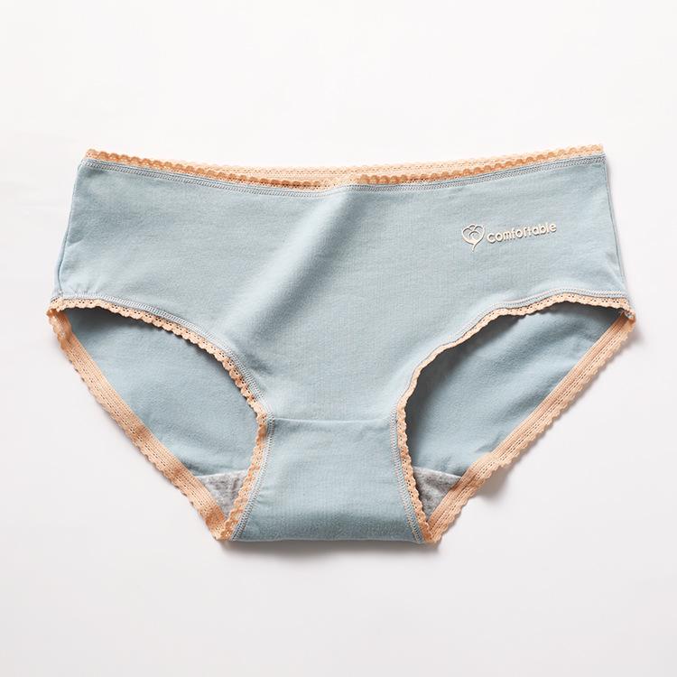 Lace Pure Cotton Honeycomb Antibacterial Women's Panties - Comfortable & Elastic