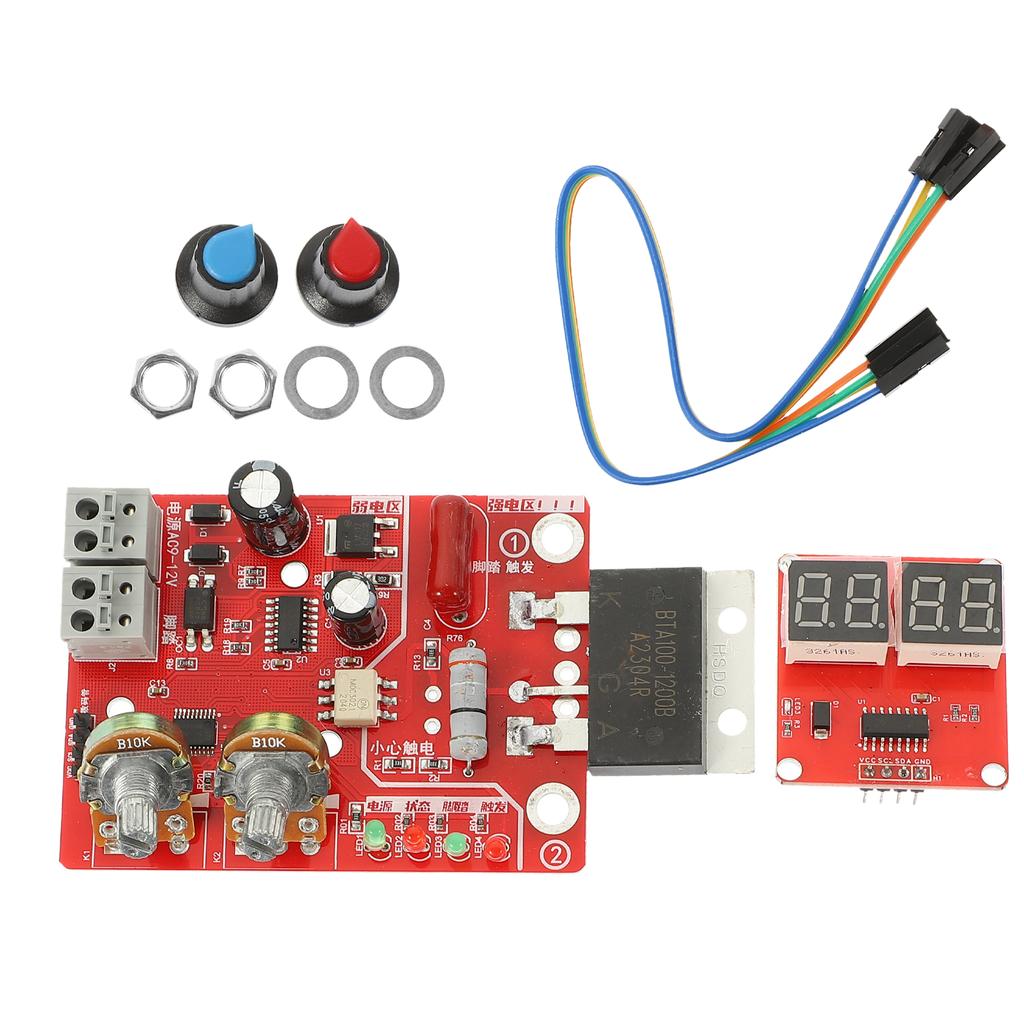 Spot Welder Control Board Adjustable 100A Digital Display DIY Controller Panel for Spot Welding Equipment Controller Panel