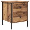 Nightstand Reclaimed Wood 40 X 42 X 50 Cm Plywood and Metal