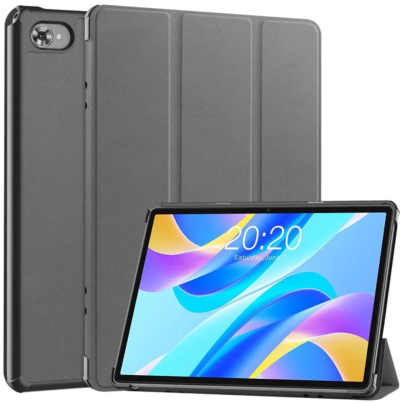 Кожаный чехол для Teclast M40 Plus Pro P30s P40HD T50 Pro, чехол с откидной подставкой Smart Folio Tablet для Teclast M40 Plus P30s T50, противоударный чехол для детей For Teclast M40 Plus серый
