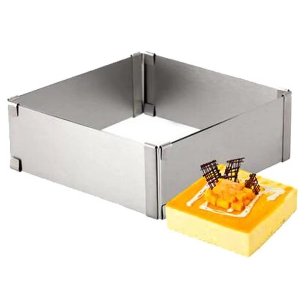 DIY Verstellbare Kuchenform Rostfreie Dessert Backform Mousse Kuchenring Teig