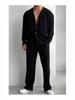 Men's 2025 Summer Commute Suit: Casual Button Shirt & Long Pants Set