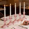 Retro Glass Candlestick Holder for Weddings & Parties