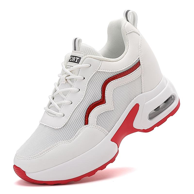 Women’s Platform Sneakers Casual Black White Height Increase Girls Sneakers Plus Size Women’s Elevator Sport Shoes