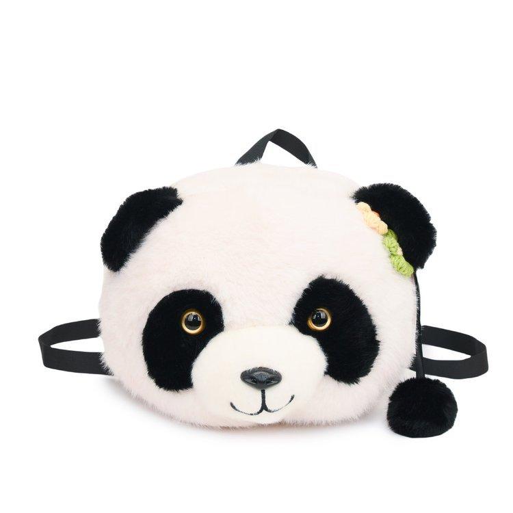 Schoolbag Girls Plush Backpack 1011 New College Student Travel Commemorative Bag Cute Versatile Flower Panda Backpack
