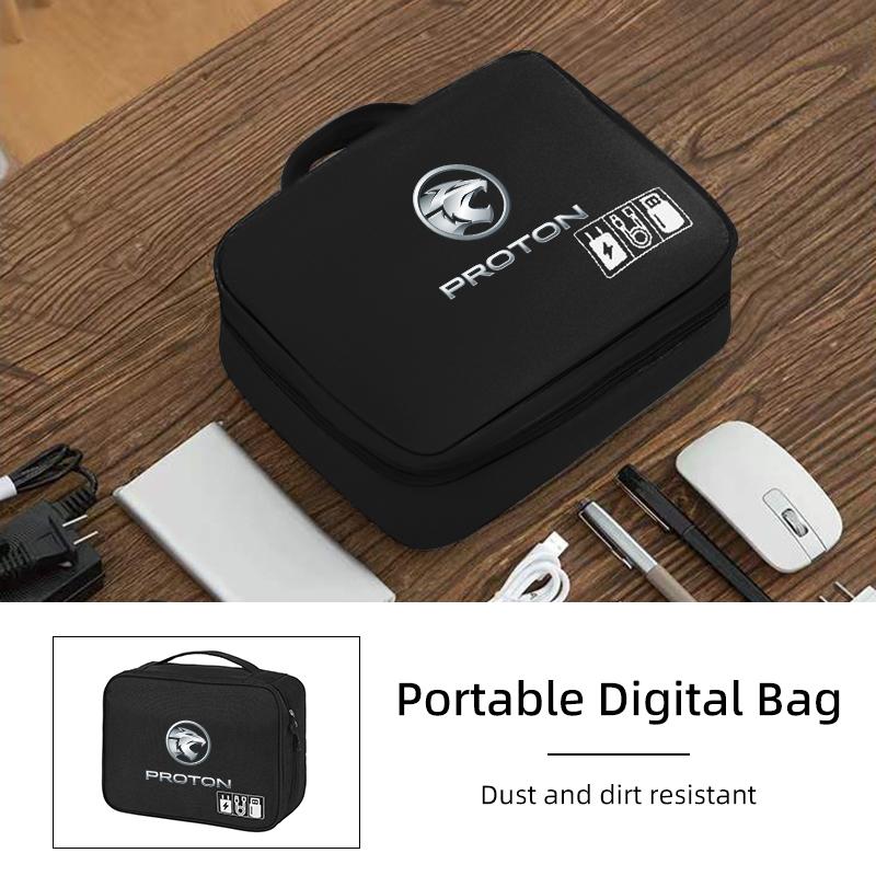 Tragbarer Kabelorganisator Wasserdichte Aufbewahrungstasche Digitale Kabeltasche Für Proton Exora Iriz R3 Wira Saga Satria Magma X50 V6 X70 L3