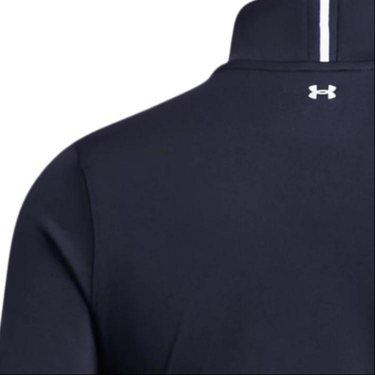 Under Armour Solid Color Breathable Stand Collar Pullover Long Sleeve Sweatshirt Women sweatshirt Navy-Blue 1383614-410