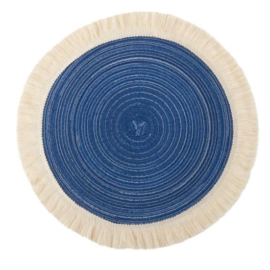 Nordic Table Placemats Round Heat-Resistant Coasters with Fringe Bowl Pads Teapot Trivet for Dining