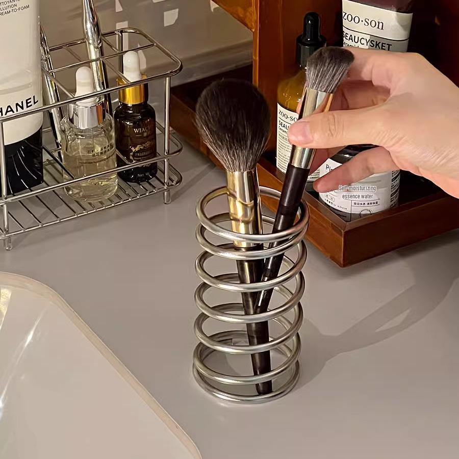 

Нержавіюча сталь Ванна кімната Стелаж для зберігання та Органайзер-кошик для косметики