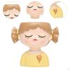 Decorative Flower Pot Featuring Resin Girl Figurine, Suitable for Office