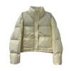 Love pocket down jacket women's short 2024 winter sweet stand-up collar warm white duck down small bread jacket