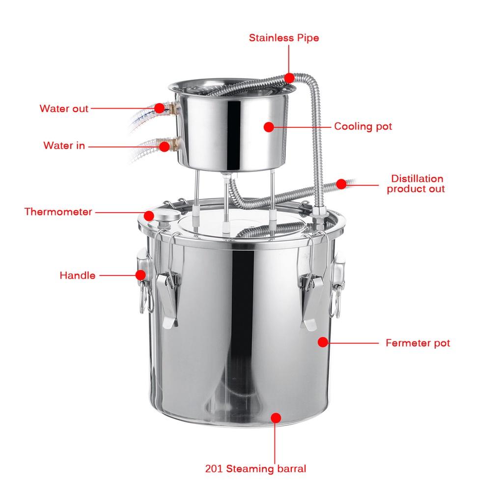 50/35/22/11L Stainless Still Copper DIY Home Brew Water Wine Essential Oil Brewing Distiller Alambic Moonshine Alcohol