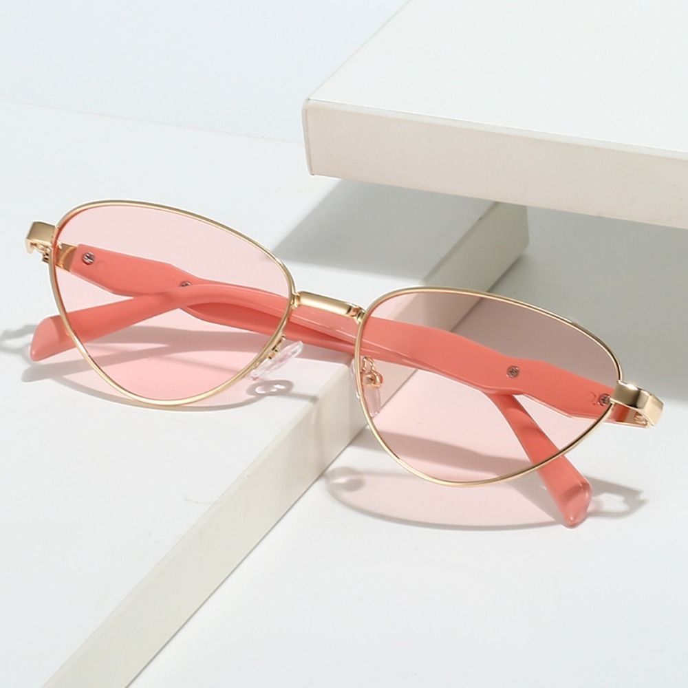 New Triangle Sun Glasses Zinc Zinc Alloy Spicy Girls Shades Glasses Fashion Cat Eye Sunglasses  Outdoor