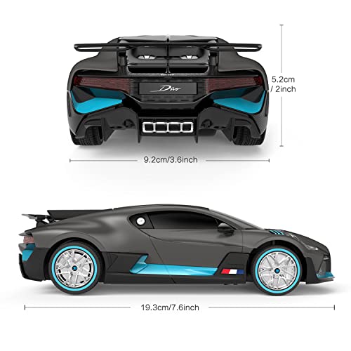 RASTAR Bugatti RC Car 1:24 Scale Bugatti Divo RC Radio Control Car Gray
