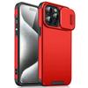 Coque de téléphone avec protection d'objectif photo coulissante pour 16 15 14 11 12 13 Pro Max Plus 16E 3Mini Couleur Unie Armure Housse antichoc