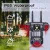 4G WiFi Remote Surveillance Camera with Triple-Lens for Outdoor Use