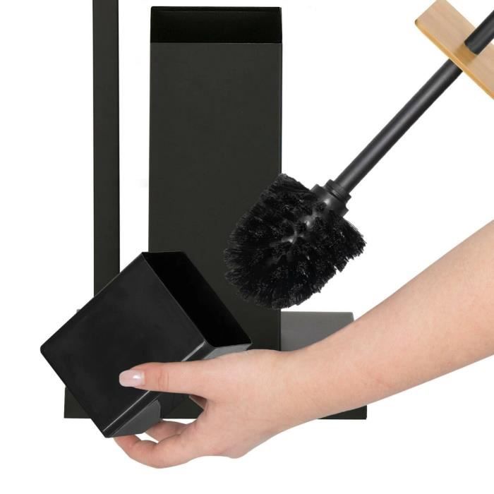 Toilet Suite - SPRINGOS - Black - Metal - Height 79 Cm - Modern and Practical Design