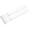 ZISIZ Stainless Steel Flat BBQ Skewers, 35cm (100 Pcs)