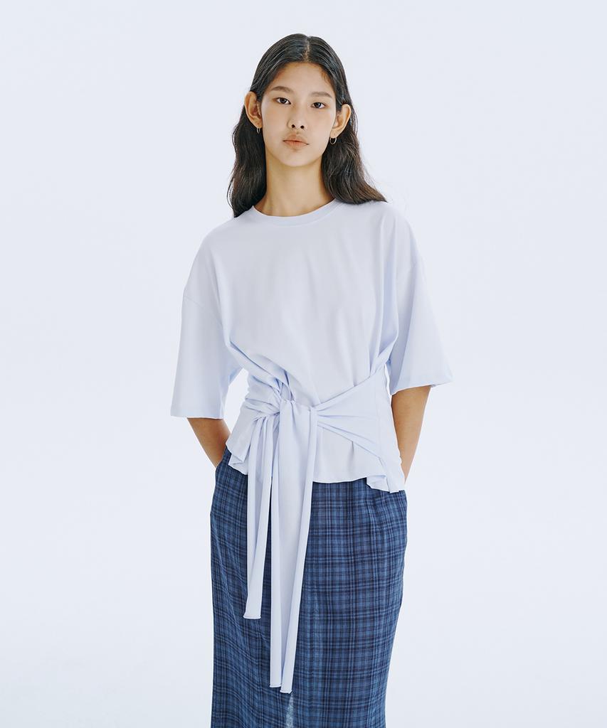 WNDERKAMMER Waist Tied T_Light Blue