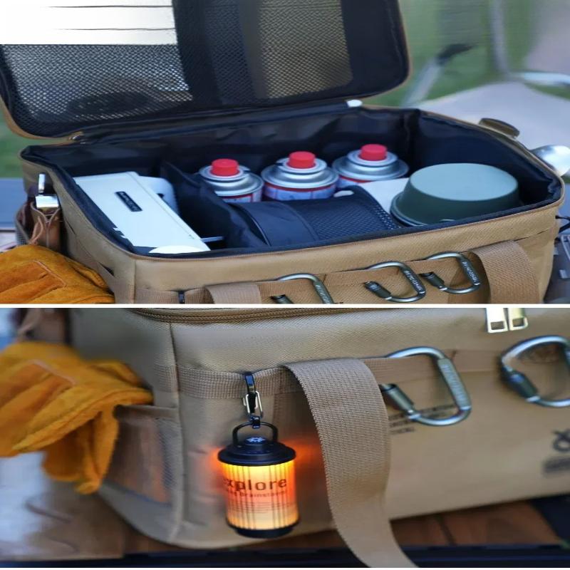 30L Tactical Camping Storage Bag Waterproof Insulated Foldable Organizer for Picnic Tableware and Field Gear