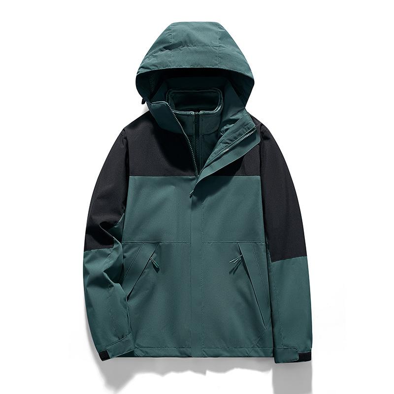 New Outdoor Hiking Trip Outdoor Clothing 3-in-1 Hardshell Jacket Men's Coat Single-layer Jacket Men's and Women's